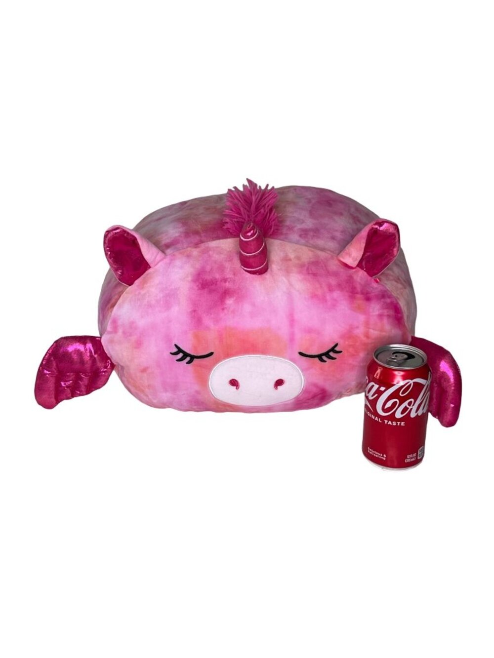 SquishMallows Stackable Henley The Alicorn Pink Tie Dye Plush Kelly Toys 14"